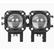 Royal Piston™ HJG Flashing Fog Lights - Your All-in-One Lighting! 3-in-1 Spot & Flood with Laser in Yellow + White + Red. For Bike/Car/Thar/Jeep, 2pc