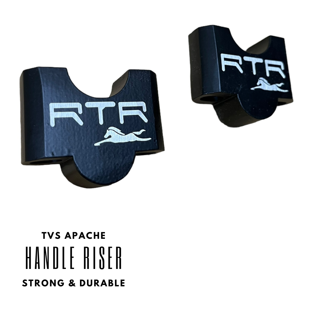 Royal Piston Handle Riser Compatible with TVS Apache - Improved Comfort & Control for Your Ride