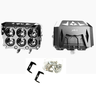 Royal Piston HJG 6 Eye LED Motorcycle Auxiliary Light with DRL & Fog Lights - High-Performance Driving Lights