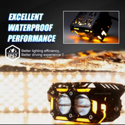 Royal Piston LED Fog Light For Bike | 120W Devil Eye Powerful Flood Lamp | August 2024 Edition with Full Harness Kit & Switch | Fog Lamp for Bike/Car/Jeep (Wider Throw) (2 Lens)