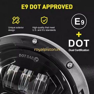 Royal Piston Big Monster Eye LED Headlight for Royal Enfield and Thar | Effective Lighting Features for Adventurers - Royal Piston