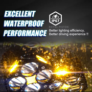 Royal Piston LED Fog Light For Bike | 120W Devil Eye Powerful Flood Lamp | August 2024 Edition with Full Harness Kit & Switch | Fog Lamp for Bike/Car/Jeep (Wider Throw) (4x4 Lens)