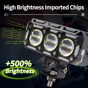 Royal Piston LED Fog Light For Bike | 120W Devil Eye Powerful Flood Lamp | With Full Harness Kit & Waterproof | Fog Lamp for Bike/Car/Jeep (Wider Throw)