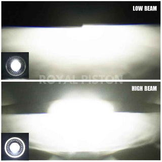 Royal Piston™ Devil Eye LED Headlight - Highest Powerful Beam of All Time, High/Low Beam, DRL, Cool Lighting - Compatible with Thar, Jeep, Gypsy (2pc)