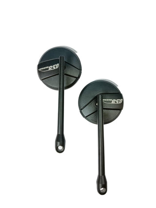 Royal Piston Touring Black Side Mirrors High Definition Antiglare Mirrors Compatible With Royal Enfield Super Meteor 650 - Royal Piston