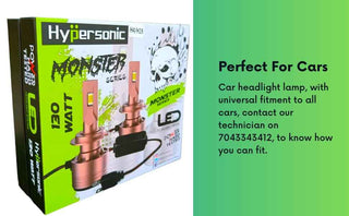 Royal Piston H4 130W Copper Plate Hypersonic LED Headlight Bulb Powerful High Beam/Low Beam For Mahindra Thar (2 Year Warranty)