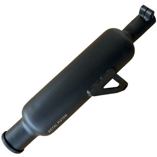 Royal Piston Enhanced Original Indoori Silencer: Glass wool Black Edition with Authentic Sound, Compatible with Royal Enfield Hunter 350 - Royal Piston