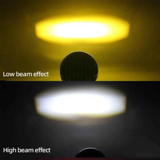 Royal Piston™ HJG Skull Flashing Fog Light 3 in 1 Spot Light with Flood Light Original Laser Fog Light in Yellow + Red + White For Bike/Car/Thar/Jeep (pack of 2)