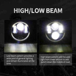 Royal Piston 5.75" LED Full Ring Headlight Compatible with Bajaj Avenger, RX100, RX135 - Royal Piston