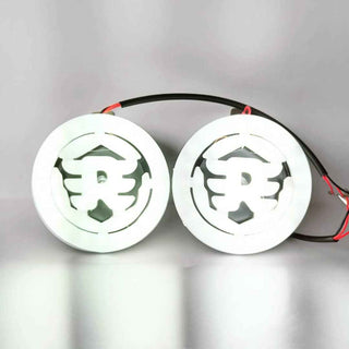 Royal Piston Universal 2-in-1 Indicator Horn: Flush LED 2Pcs Night Ride Motorcycle Lights, Mega Horn, Visibility. For With Royal Enfield (2pc Black)!