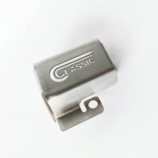 Royal Piston Heavy Duty Chrome RE Classic Reborn 350 Accessories Strong & Durable- (Reborn Brake Oil Container Guard -Chrome) - Royal Piston