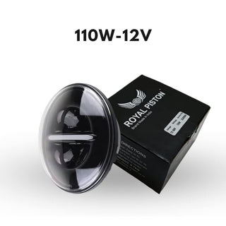 Royal Piston 110W Desert Minus 7" LED Headlight | Super Bright for Royal Enfield, Thar, Jeep, Gypsy - Royal Piston