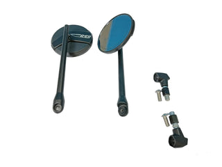 Royal Piston Touring Black Side Mirrors High Definition Antiglare Mirrors Compatible With Royal Enfield Super Meteor 650 - Royal Piston