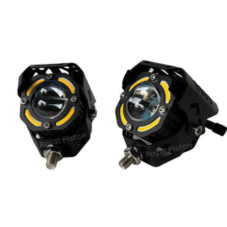 Royal Piston LED Fog Light For Bike | Super Mega Drive Powerful Auxiliary Lamp | With Full Harness Kit & Waterproof | Fog Lamp for Bike/Car/Jeep (Flood Light)