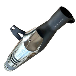 Royal Piston Enhanced Original Indoori Silencer: Glass wool Black Edition with Authentic Sound, Compatible with Royal Enfield Meteor 350 and Classic Reborn