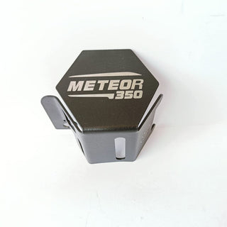Royal Piston Heavy Duty Chrome RE Meteor 350 Accessories Strong & Durable- (Meteor 350 Rear Oil Container Guard-Black) - Royal Piston