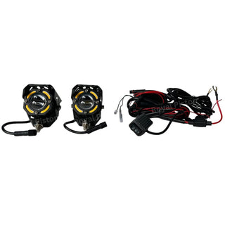 Royal Piston LED Fog Light For Bike | Super Mega Drive Powerful Auxiliary Lamp | With Full Harness Kit & Waterproof | Fog Lamp for Bike/Car/Jeep (Flood Light) - Royal Piston