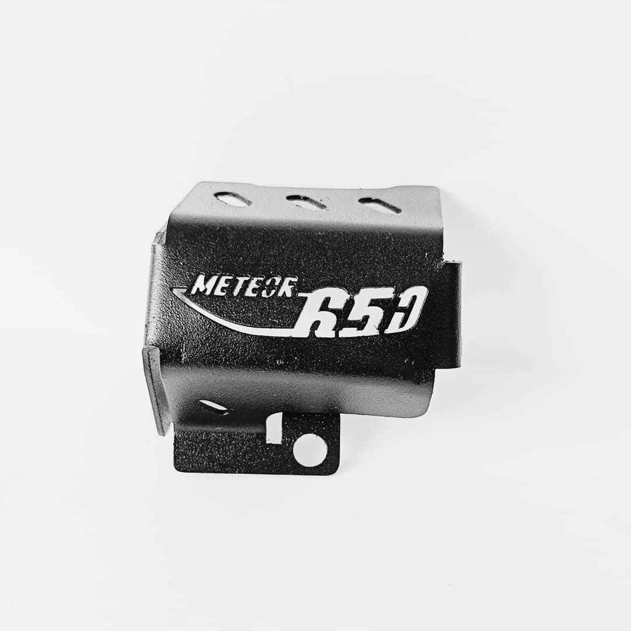 Royal Piston Heavy Duty Stainless Steel Accessories Strong & Durable Compatible With Royal Enfield Super Meteor 650cc (Rear Oil Container Guard-Black)