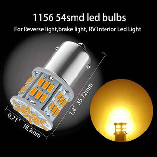 Royal Piston LED Brake Light: 360° Reflecting, Super Bright, Indicator Turn Signal, Reversing Light. Ba15s LED Brake Tail Light 12V (Pack of 4)