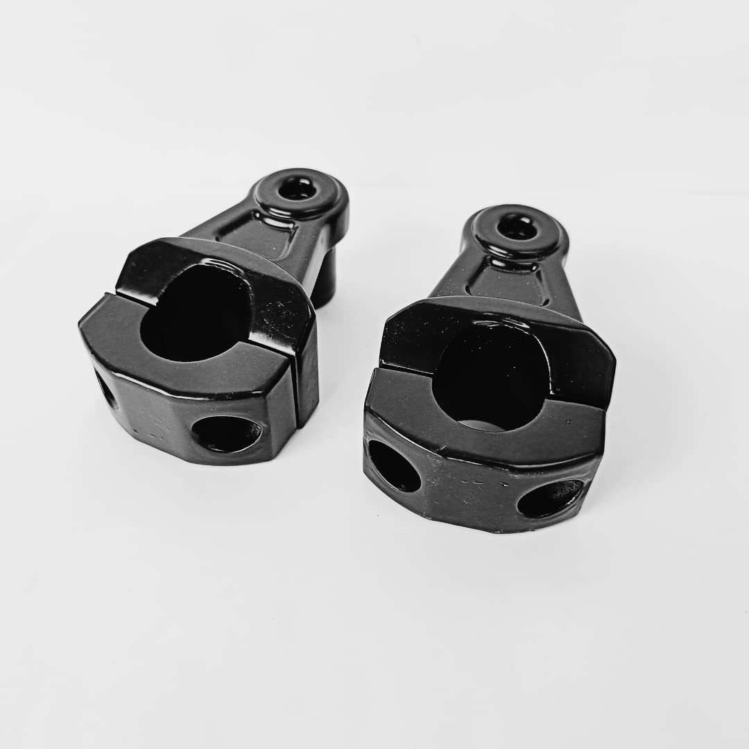 Royal Piston Handle Riser-Black Stylish Accessory Lifts up Handle For Comfortable Long Rides With Universal Fitment To All Bikes