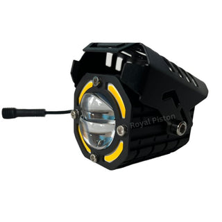Royal Piston LED Fog Light For Bike | Super Mega Drive Powerful Auxiliary Lamp | With Full Harness Kit & Waterproof | Fog Lamp for Bike/Car/Jeep (Flood Light) - Royal Piston