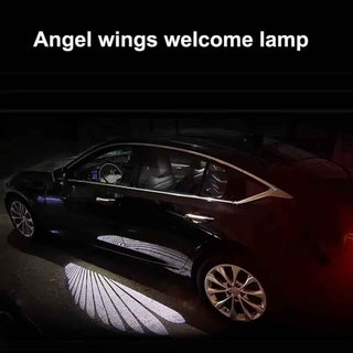 Royal Piston 2024 Car Laser Projector Lights: LED Angel Wings, Door Courtesy Light (Ultra-Clear Quartz)