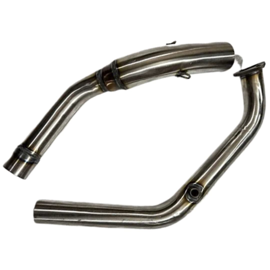 Royal Piston Heavy Chrome Bend Pipe Competible With R15 V3 BS6, R15 V4 R15M, Yamaha MT15 BS6