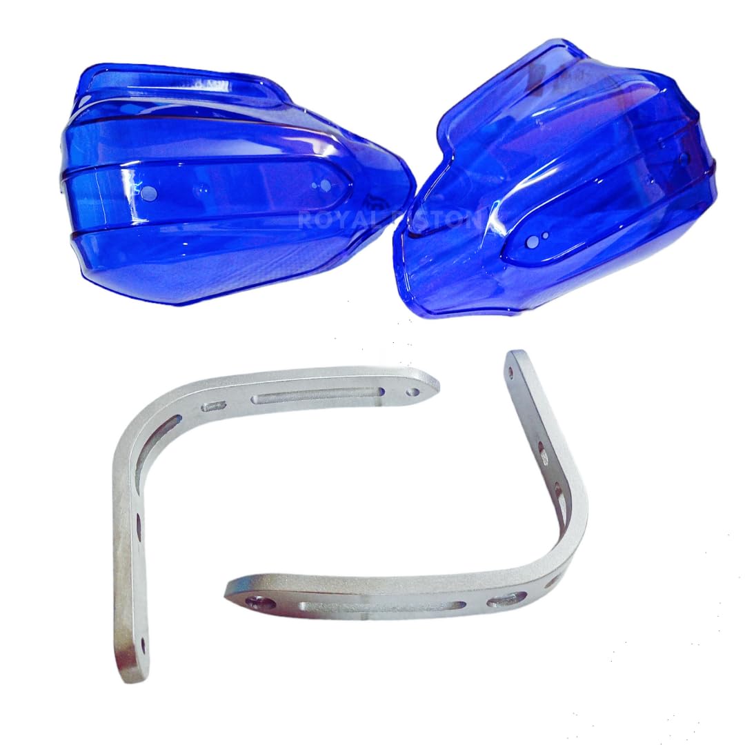 Royal Piston Hand Guard: Motorcycle Hand Protection Kit 7/8" 22mm Handlebar. Windproof Crash Bar Protector, Universal Fit for All Bikes (Blue)