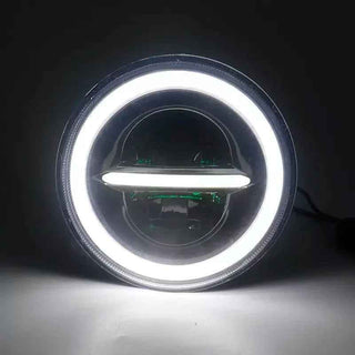 Royal Piston 110W LED Headlight - Cree/Osram, DRL, High/Low Beam - Fits Royal Enfield, Jeep, Thar + 6 Month Warranty