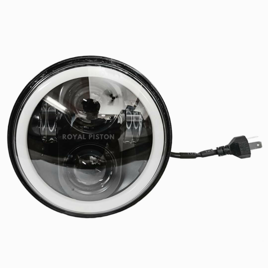 Royal Piston 5.75" HJG LED Full Ring Headlight Compatible with Bajaj Avenger, RX100, RX135