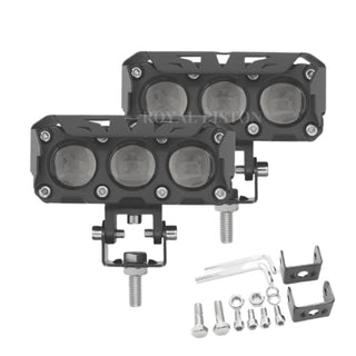 Royal Piston HJG 3-Eye Fog Light - Mega Drive with Laser Spot Beam & Korean LED Chips! For Bikes, Cars, Royal Enfield, Jeep - Royal Piston