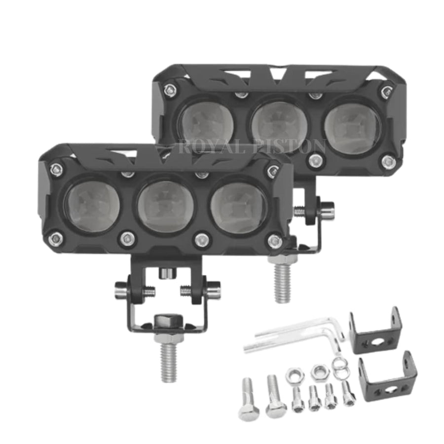 Royal Piston LED Fog Light (Laser, Mega Drive) Wider Coverage For Bike/ Car/ SUV + 6 Months Warranty - Royal Piston