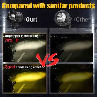 Royal Piston Original High Beam LED Fog Light | Y-Type Fog Light with Switch, 120W Flood Light with Wide Coverage | 6 Months Warranty Auxiliary Lamp, Universal Fit for Bikes, Cars, SUVs