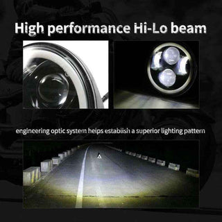 Royal Piston 5.75" LED Full Ring Headlight Compatible with Bajaj Avenger, RX100, RX135 - Royal Piston