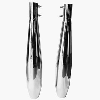 Royal Piston Growler Silencer Compatible With Royal Enfield Super Meteor 650cc Original Sound (Matte Classic Plate)