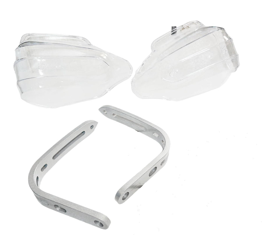 Royal Piston Hand Guard: Motorcycle Hand Protection Kit 7/8" 22mm Handlebar. Windproof Crash Bar Protector, Universal Fit for All Bikes (White) - Royal Piston