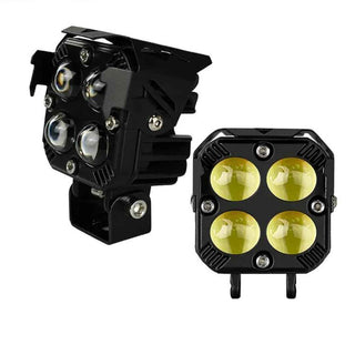 Royal Piston™ 3-in-1 HJG Fog Light: 120W-12V Red, White, Yellow! Illuminate Your Ride with 4 LED Laser Wide Light. Perfect for Bike, Car, Thar, Jeep Adventures