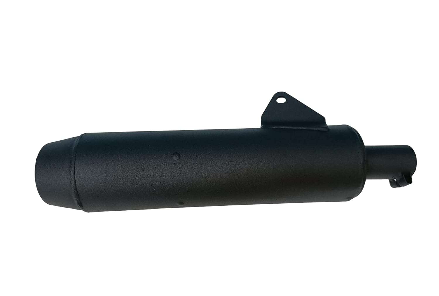 Silent Strength in Matte Black: Royal Piston Original Indoori Silencer, Tailored for RE Hunter 350 with Original Sound