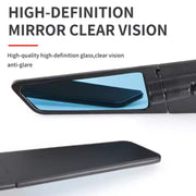 Royal Piston High Definition Round Side Mirrors Clear View | Wide-Angle Stainless Steel Side Mirror For Maximum Visibility With Universal