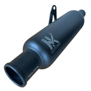 Royal Piston Enhanced Original Indoori Silencer: Glass wool Black Edition with Authentic Sound, Compatible with Royal Enfield Hunter 350