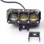 Royal Piston HJG 3-Eye Fog Light - Mega Drive with Laser Spot Beam & Korean LED Chips! For Bikes, Cars, Royal Enfield, Jeep