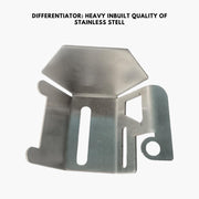 Royal Piston Heavy Duty Stainless Steel Accessories Strong & Durable Compatible With Royal Enfield Super Meteor 650cc (Black Disc Brake Cover)