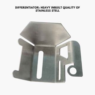 Royal Piston Heavy Duty Stainless Steel Accessories Strong & Durable Compatible With Royal Enfield Super Meteor 650cc (Black Disc Brake Cover)