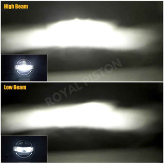 Royal Piston Hawk Eye 7" LED Headlight Highest Powerful Beam of All Time | OSRAM LED, OSRAM LED Minus Hightech Korean Chip, High/Low Beam, DRL | For Thar, Jeep, Gypsy (1pc)