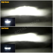 Royal Piston™ Hawk Eye LED Headlight: Highest Powerful Beam, OSRAM LED Minus Korean Chip. High/Low Beam, DRL, Cool Lighting, For Royal Enfield (1pc)