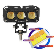 Royal Piston 3-Eye Fog Light with Switch - Mega Drive With Laser Spot Beam & Korean Led Chips Enhanced Arrival, Wider Coverage 3 Round LEDs For Bikes, Cars (6 Months Warranty)