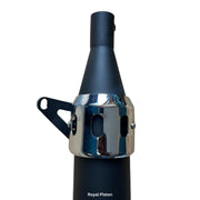 Royal Piston Intense Original Indoori Silencer: Glasswool Black Edition with Authentic Sound, Compatible with Royal Enfield Hunter 350