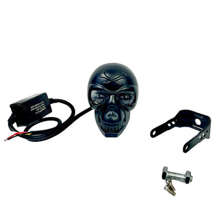 Royal Piston™ HJG Skull Flashing Fog Light 3 in 1 Spot Light with Flood Light Original Laser Fog Light in Yellow + Red + White For Bike/Car/Thar/Jeep (pack of 2) - Royal Piston