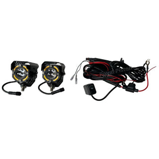 Royal Piston LED Fog Light For Bike | Super Mega Drive Powerful Auxiliary Lamp | With Full Harness Kit & Waterproof | Fog Lamp for Bike/Car/Jeep (Flood Light) - Royal Piston