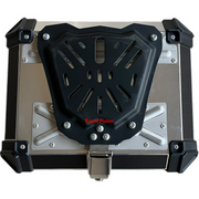 Royal Piston Graphic Motorcycle Top Box – 45L Aluminum Alloy Storage with Padded Interior | Lockable | Weatherproof | Universal Fit for Touring Bikes